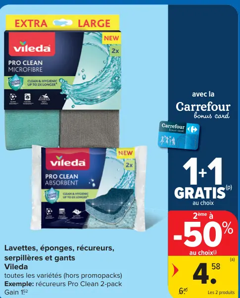 Offre: Lavettes, éponges, récureurs, serpillères et gants
