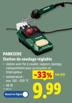 Offre: Station de soudage réglable