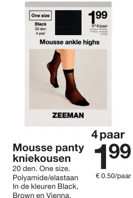 Aanbieding: Mousse ankle highs