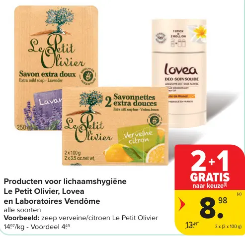 Promotie: Producten voor lichaamshygiëne