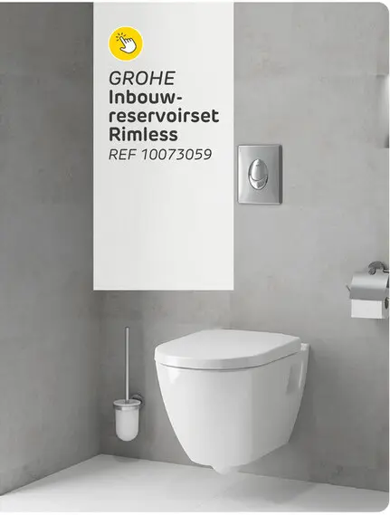 Promotie: Grohe inbouwreservoir set serel | soft-close toiletzitting | randloos toiletpot