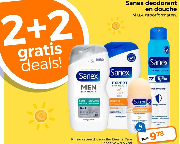 Aanbieding: Sanex deodorant en douche