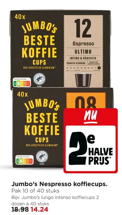 Aanbieding: Nespresso koffiecups