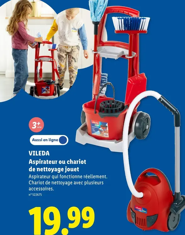 Offre: Aspirateur ou chariot de nettoyage jouet