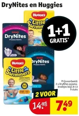 Promotie: DryNites en Huggies