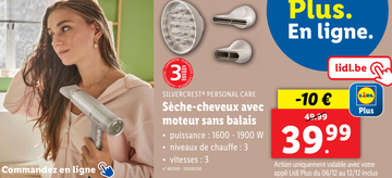 Offre: Sèche-cheveux avec moteur sans balais