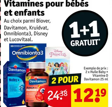 Offre: Vitamines pour bébés et enfants