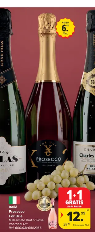 Promotie: Prosecco For Due Millesimato Brut of Rosé