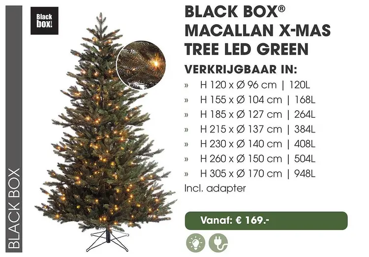 Aanbieding: Macallan x-mas tree led green