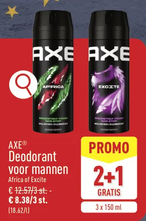 Promotie: Deodorant voor mannen Africa of Excite