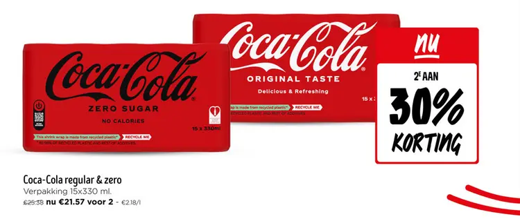 Promotie: Coca-Cola regular & zero