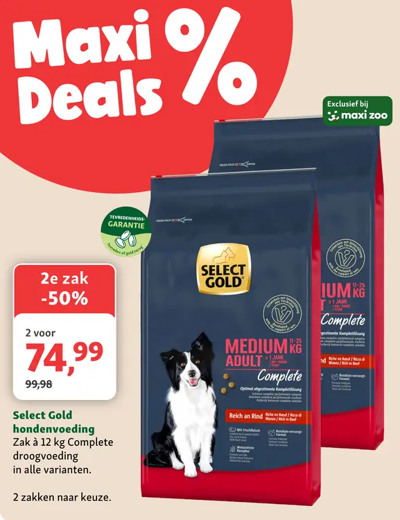 Aanbieding: Select Gold hondenvoeding