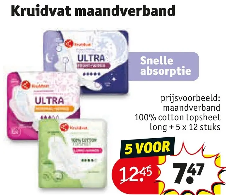 Aanbieding: Maandverband