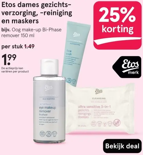 Aanbieding: Dames gezichtsverzorging, -reiniging en maskers