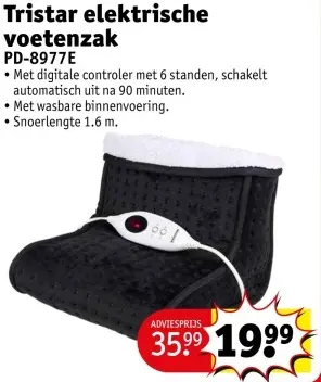 Aanbieding: Tristar elektrische voetenzak
