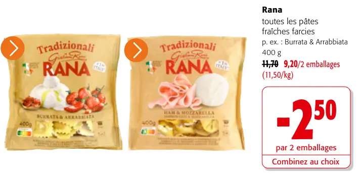 Offre: Gevulde verse pasta
