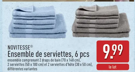 Offre: Ensemble de serviettes