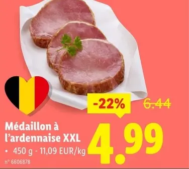 Offre: Médaillon à l'ardennaise XXL