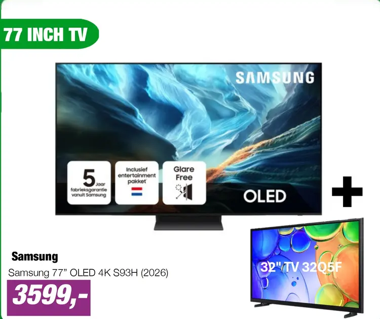 Aanbieding: Samsung 77” OLED 4K S93H (2026)