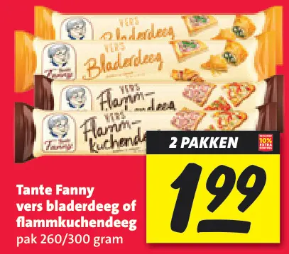 Aanbieding: vers bladerdeeg of flammkuchendeeg