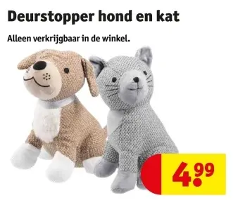 Aanbieding: Deurstopper hond en kat