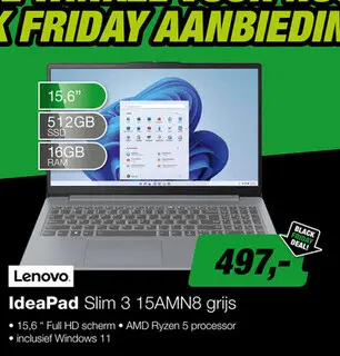Aanbieding: Lenovo IdeaPad Slim 3 15AMN8