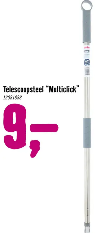 Aanbieding: SORBO Telescoopsteel Multiclick 160 cm