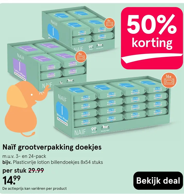 Aanbieding: Grootverpakking doekjes