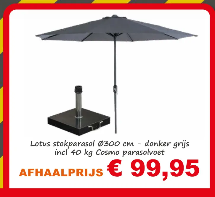 Aanbieding: Lotus stokparasol