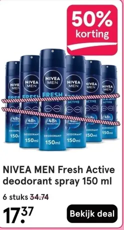 Aanbieding: Fresh Active deodorant spray
