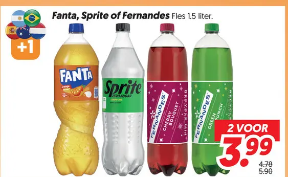 Aanbieding: Fanta, Sprite of Fernandes