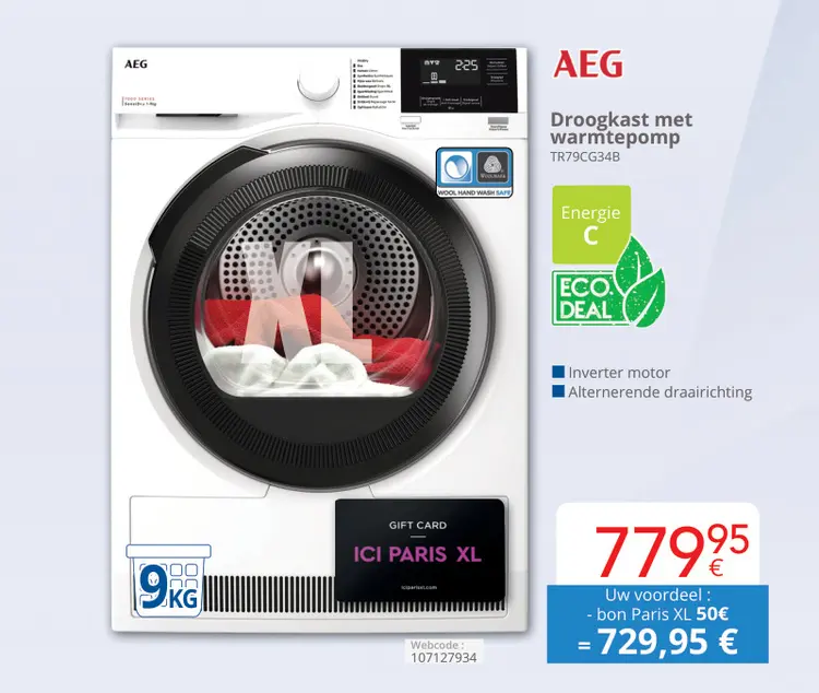 Aanbieding: Droogkast met warmtepomp