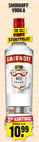 Aanbieding: Smirnoff Vodka