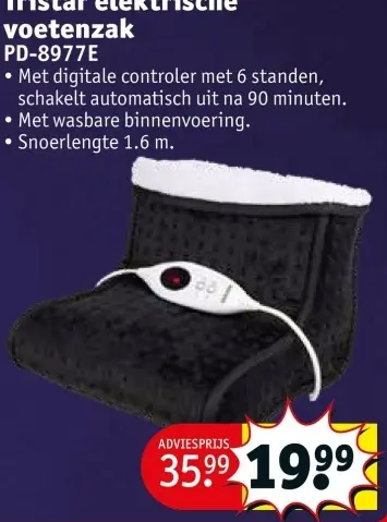 Promotie: Tristar elektrische voetenzak PD-8977E