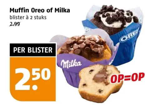 Aanbieding: Muffin Oreo of Milka