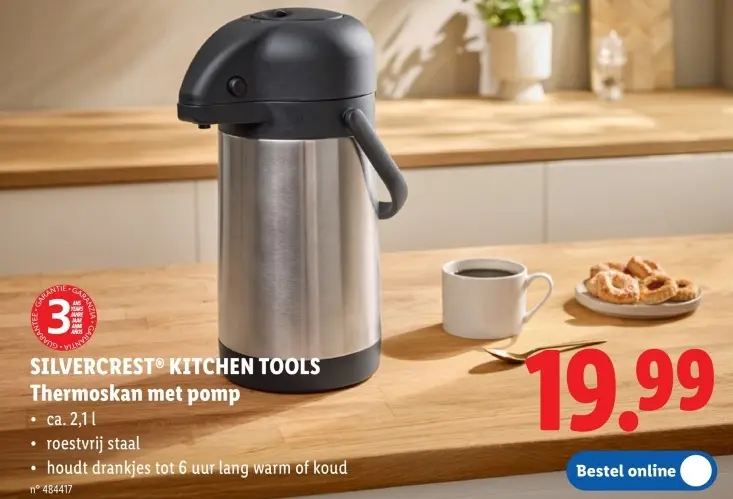 Aanbieding: Thermoskan met pomp