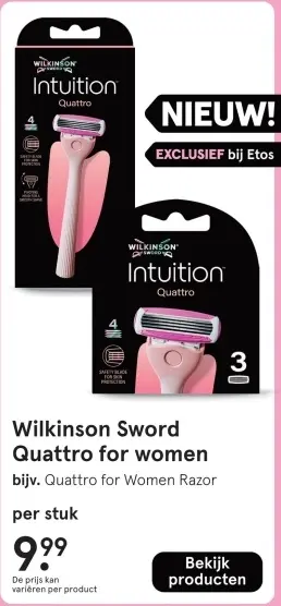 Aanbieding: Wilkinson Sword Quattro for women