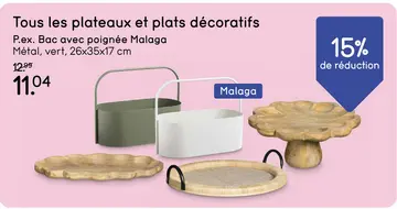 Offre: Tous les plateaux et plats decoratifs