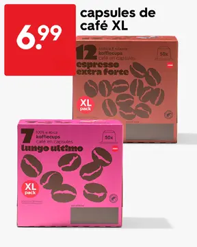 Offre: capsules de café XL