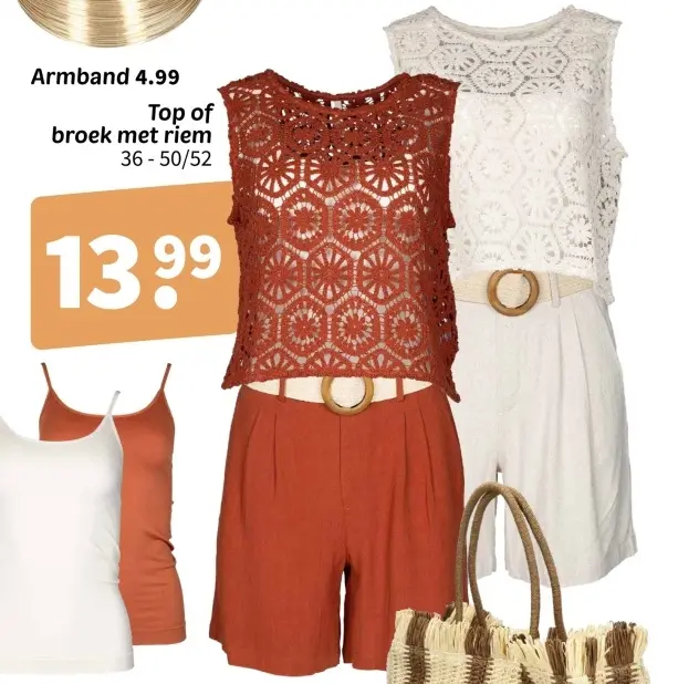Aanbieding: Top of broek met riem