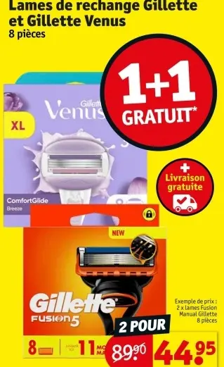 Offre: Lames de rechange Gillette et Gillette Venus