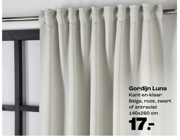 Promotie: Gordijn Luna