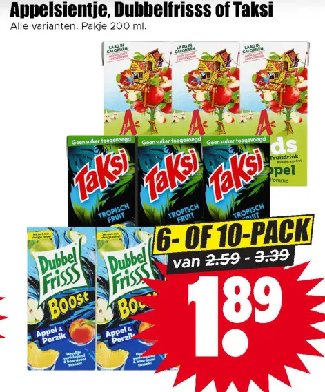 Aanbieding: Appelsientje, Dubbelfrisss of Taksi