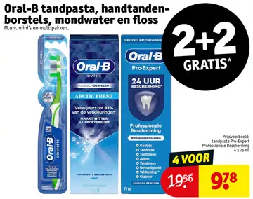 Aanbieding: Tandpasta, handtandenborstels, mondwater en flos