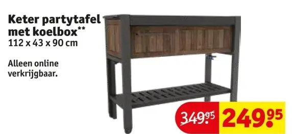 Aanbieding: partytafel met koelbox