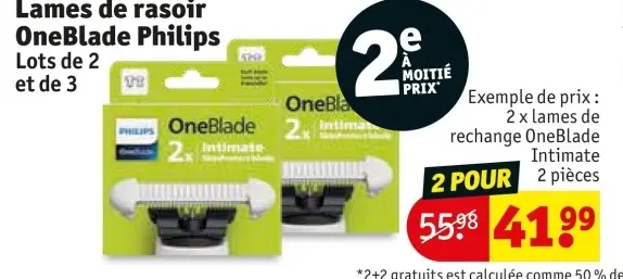 Offre: Lames de rasoir OneBlade Philips