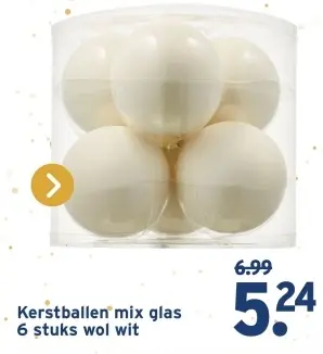 Aanbieding: Kerstballen mix glas