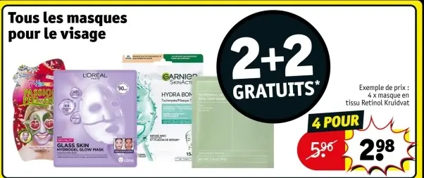 Offre: Tous les masques pour le visage