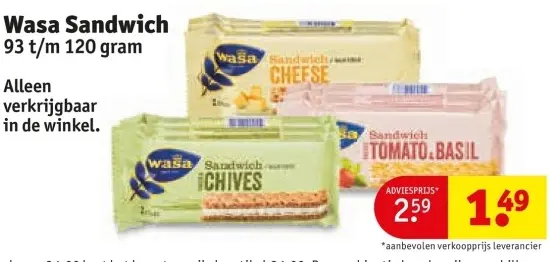 Aanbieding: Wasa Sandwich