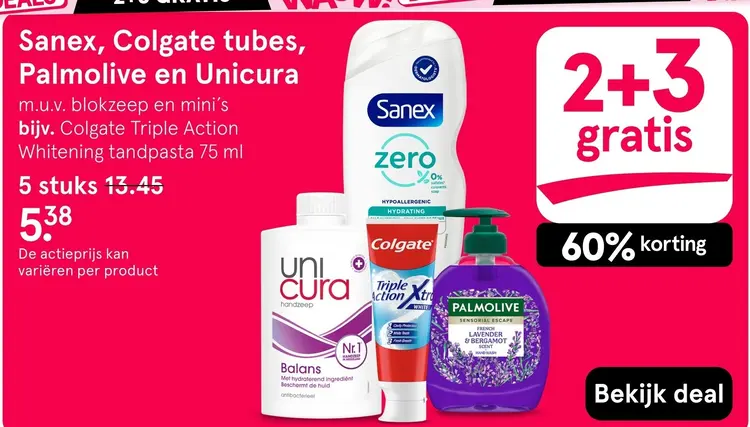 Aanbieding: Tubes, Palmolive en Unicura